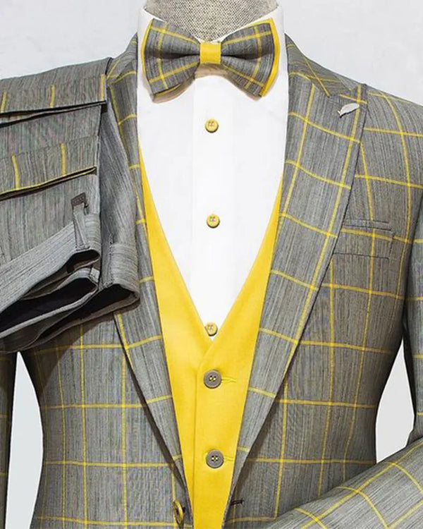Mens Suit Simple Business Elegant Fashion Gentleman Suit Slim 2-piece Suit ( Jacket + Pants ) High-end Brand Formal Business Men
